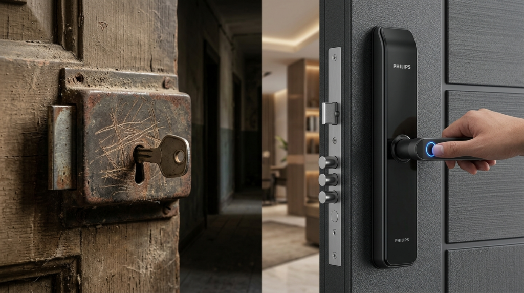Philips smart lock vs old lock